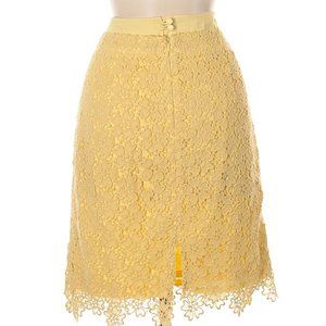 Anthropologie Elevenses I A-Line Lace Skirt | Size 6 | Summer Vibes | Yellow